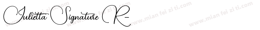 Julietta Signature R字体转换